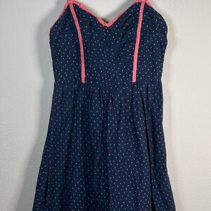 guess blue and pink polka
